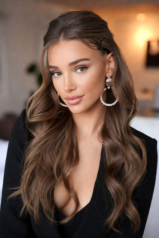 Warm Natural Brown Human Hair Wig