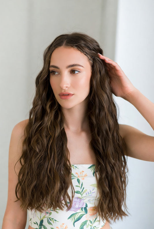 Long Wavy Invisible Extension – Warm Light Brown
