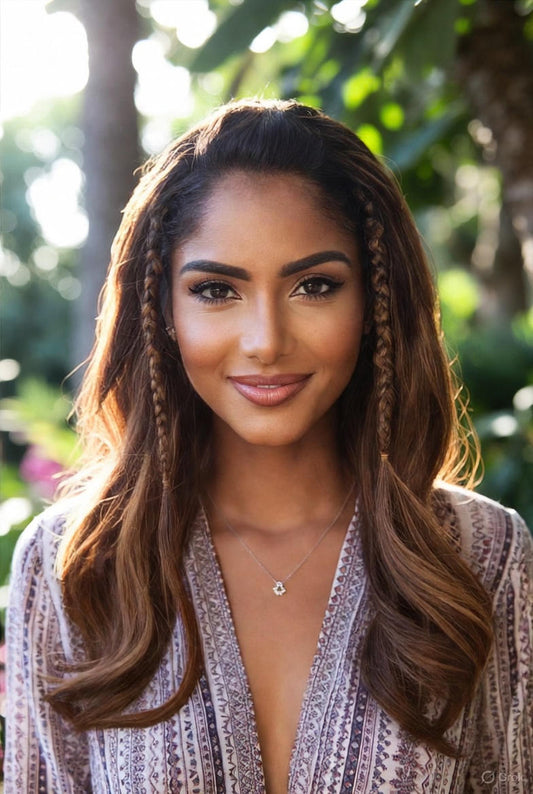 Warm Brown Natural Curl Invisible Extension